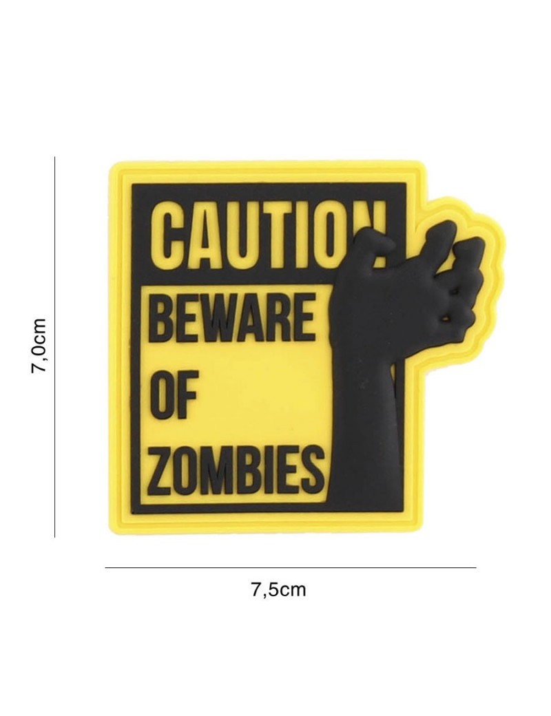Caution Beware of Zombies - Yellow — Patches & Decoração — Airsoft Market PT