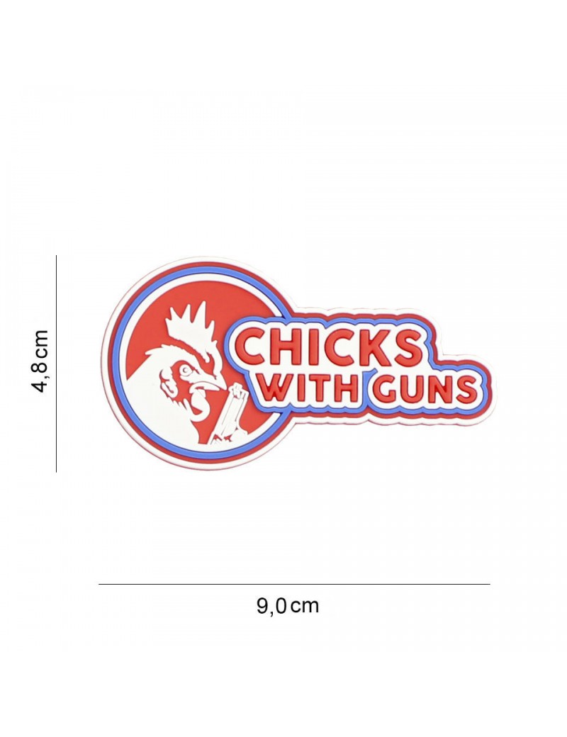 Patch - Chicks With Guns - Red — Patches & Decoração — Airsoft Market PT