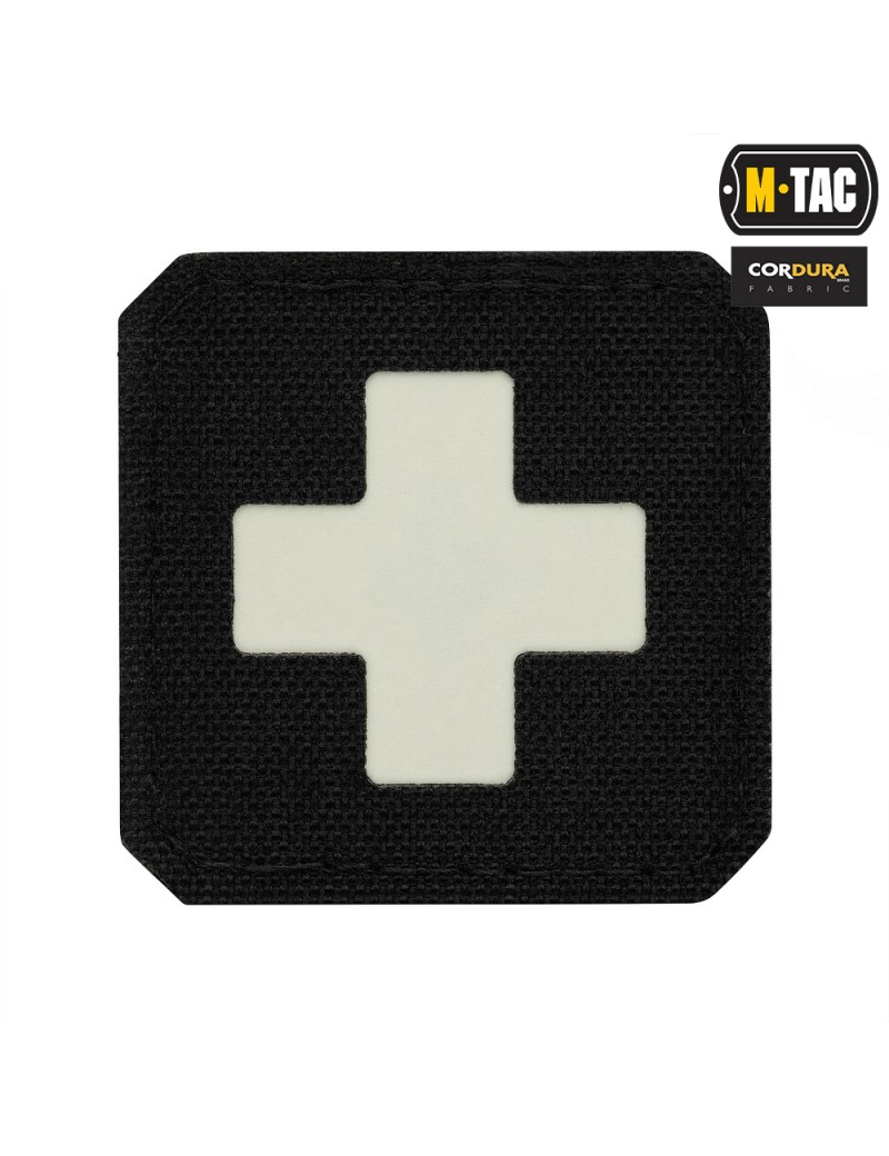 Patch - Medic Cross - Black & GID [M-TAC] — Patches & Decoração — Airsoft Market PT