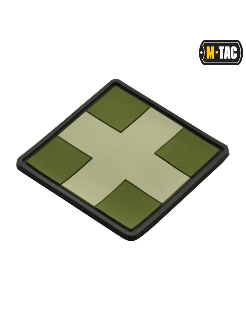 Patch - Medic Cross - Square - Olive [M-TAC] — Patches & Decoração — Airsoft Market PT