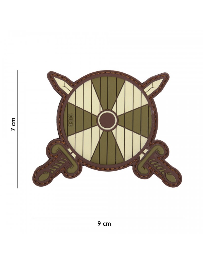 Patch - Viking Shield + 2 Swords - Green — Patches & Decoração — Airsoft Market PT
