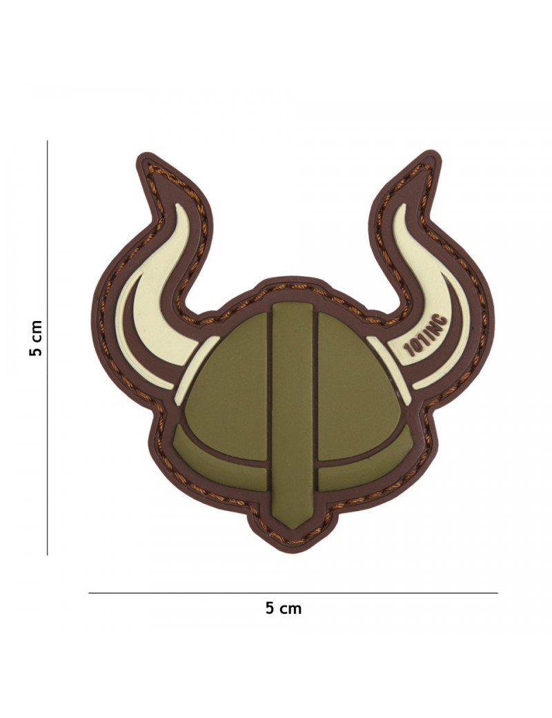 Patch - Viking Helmet - Green & Brown — Patches & Decoração — Airsoft Market PT