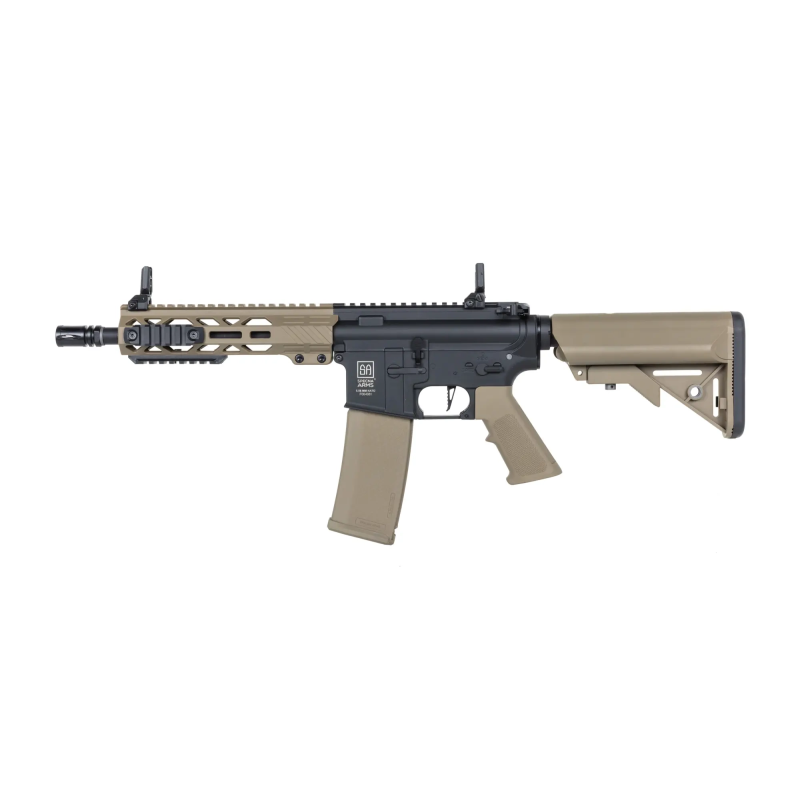 Réplica Airsoft SA-F08 FLEX Gen.2 HAL ETU Preta/Tan [Specna Arms] — Rifles de Assalto (AR/M4/AK) — Airsoft Market PT