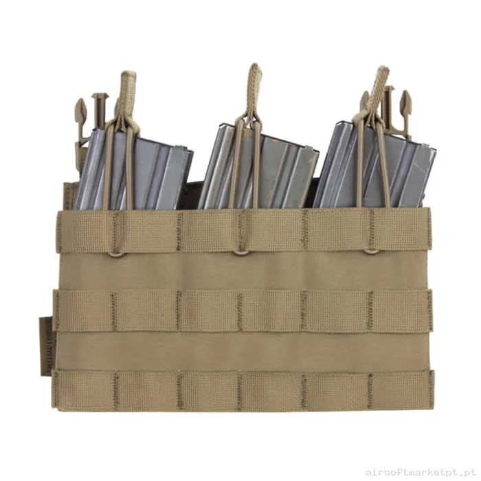 Pouch Magazine Pouch Triple M4/Ak Warrior Assault Open Top Detachable coyote tan — Coletes & Rigs — Airsoft Market PT