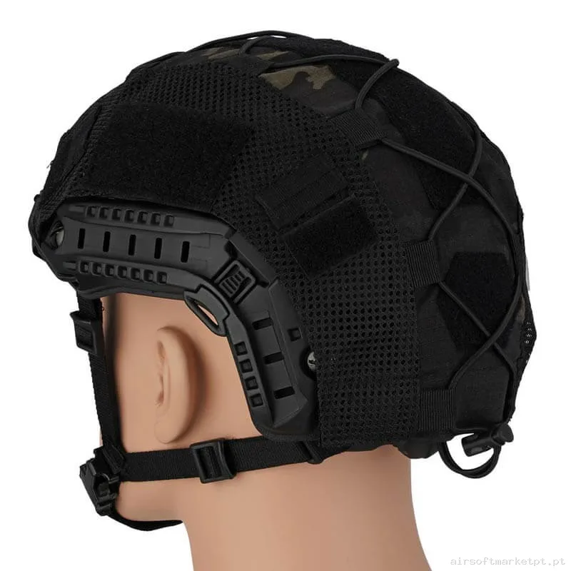 Capa de capacete Fast Velcro Cygnus Armory Estilo multicam Preto — Capacetes — Airsoft Market PT