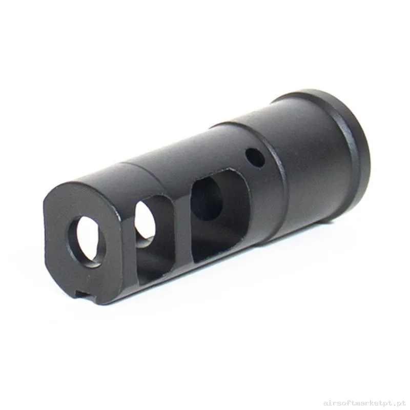 Externo Quebra-chamas Evolution CNC Steel Tactical Flash Hider negra — Acessórios & Componentes — Airsoft Market PT