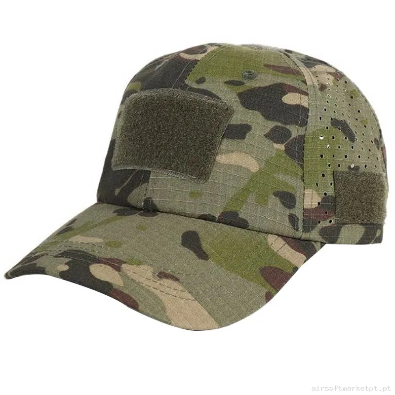 Boné de Beisebol Velcro Combat Zone 2025 Estilo multicam Tropic — Proteção Ocular & Facial — Airsoft Market PT