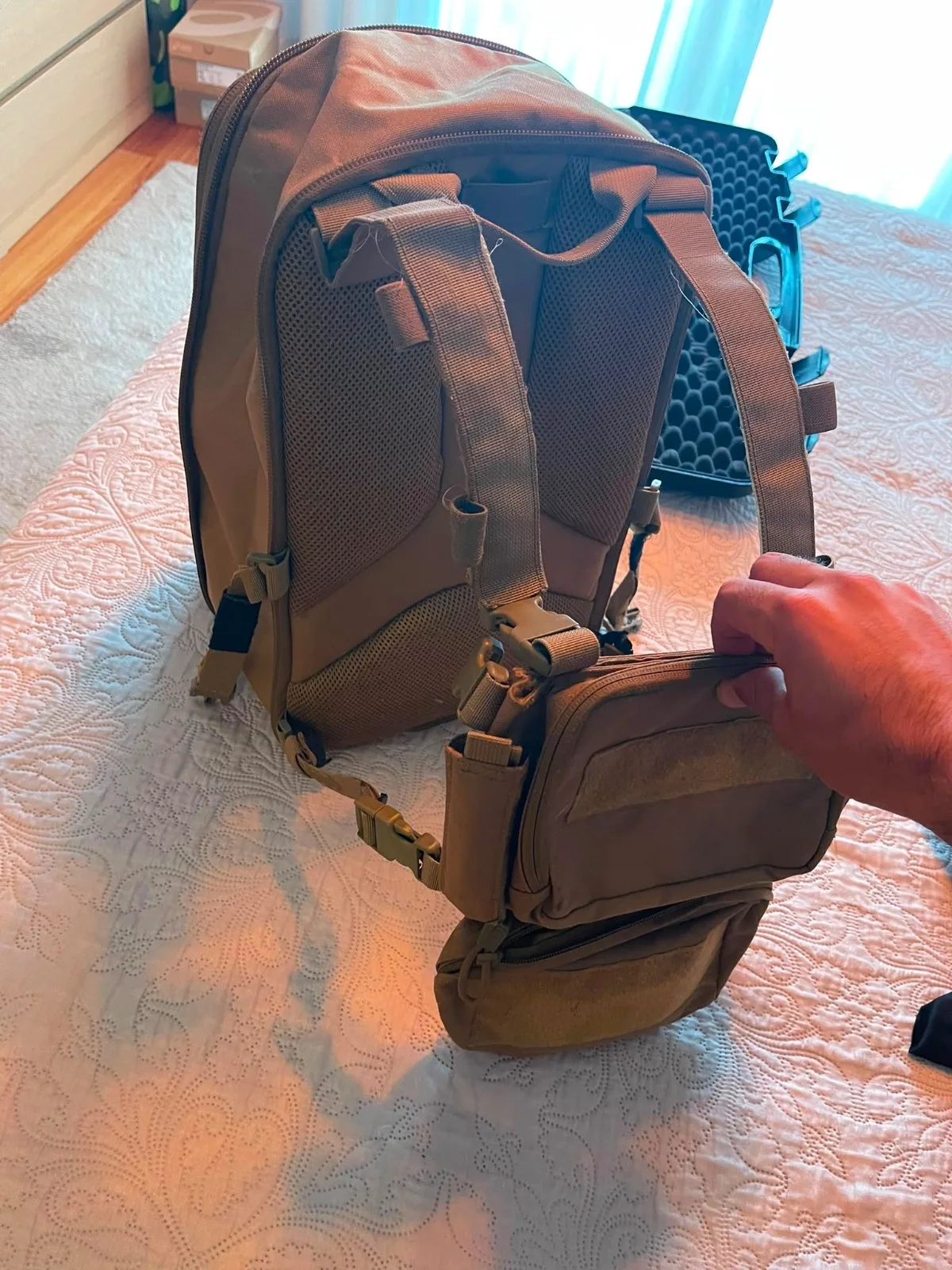 Chest Rig Tático Coyote Brown — Coletes & Rigs — Airsoft Market PT