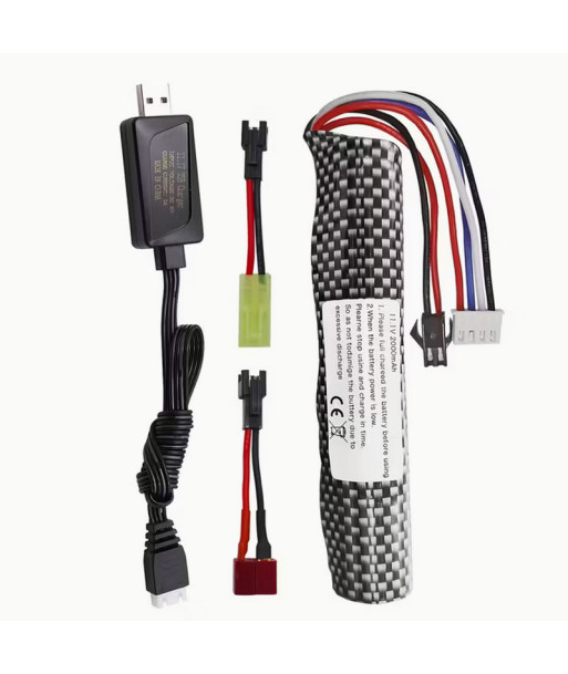 Bateria Lipo 11.1V 2000 mAh c/ Carregador Incluído - ACM — Baterias & Carregadores — Airsoft Market PT