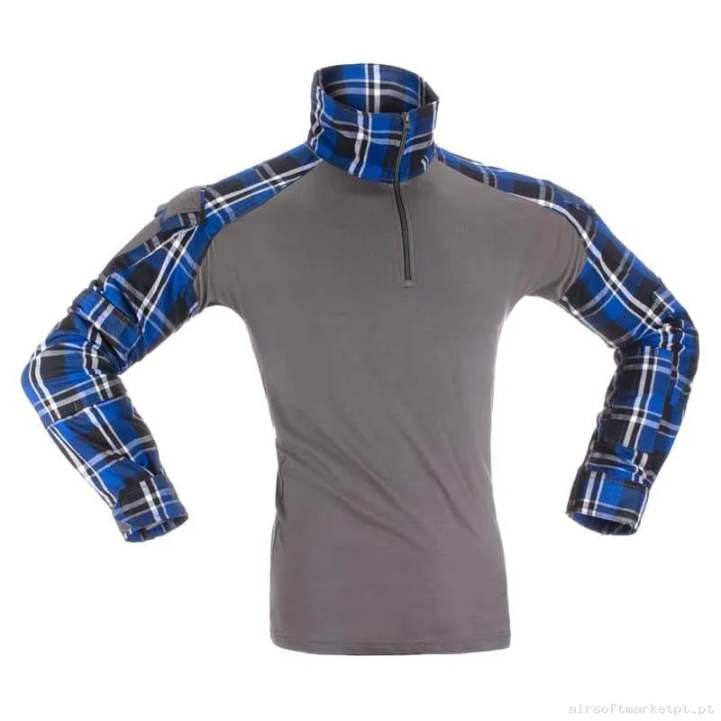 Camiseta de Combate Invader Gear Flannel azul — Vestuário (Fardas) — Airsoft Market PT