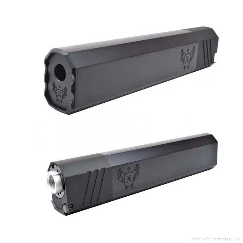 Silenciador Osprey 205mm Largo Negro — Supressores & Tracers — Airsoft Market PT