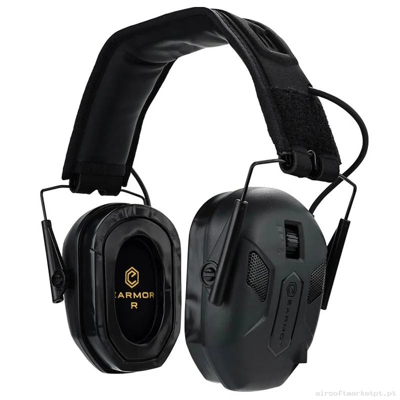 Protetor Auditivo Earmor M300x preto — Rádios & Comunicação — Airsoft Market PT
