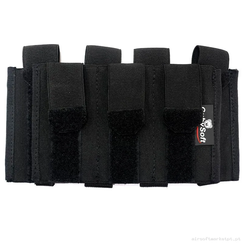 Pouch Magazine Pouch Septuple SMG Cubysoft Thunder Mag Pouch X4+3 negro — Carregadores / Magazines — Airsoft Market PT