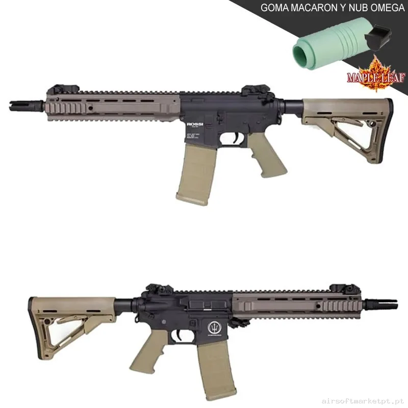 Rossi Neptune Sas Negra/tan Gatillo Electronico + Upgrade Maple Leaf — Rifles de Assalto (AR/M4/AK) — Airsoft Market PT