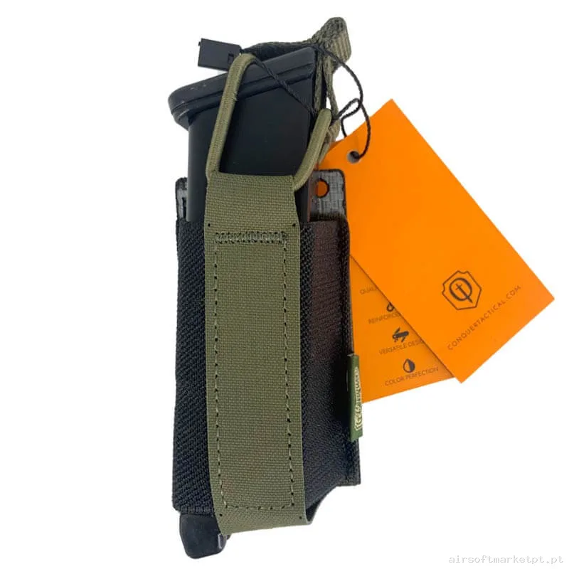 Pouch Magazine Pouch Pistola Conquer Tegris 9mm Ranger Green — Carregadores / Magazines — Airsoft Market PT