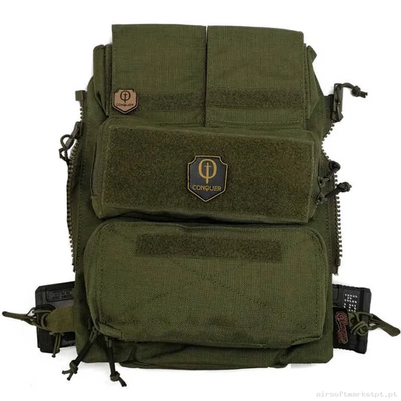 Painel Traseiro Conquer C2 Elite verde od — Coletes & Rigs — Airsoft Market PT