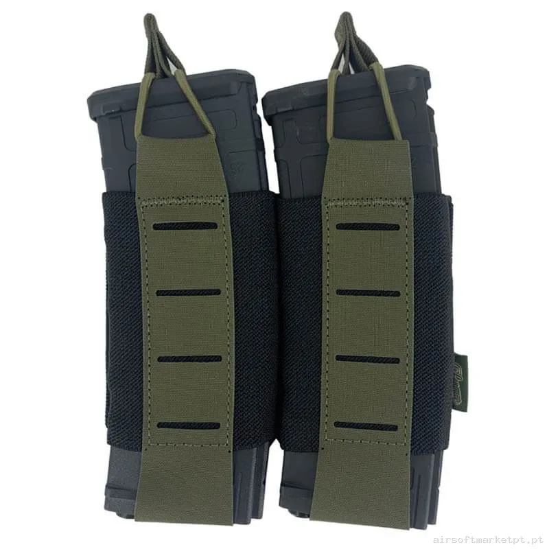 Pouch Magazine Pouch Duplo M4 Conquer Tegris Ranger Green — Coletes & Rigs — Airsoft Market PT