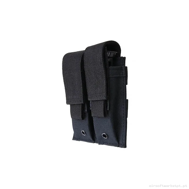Pouch Doble Para Cargador de Pistola Molle - Negro — Coletes & Rigs — Airsoft Market PT