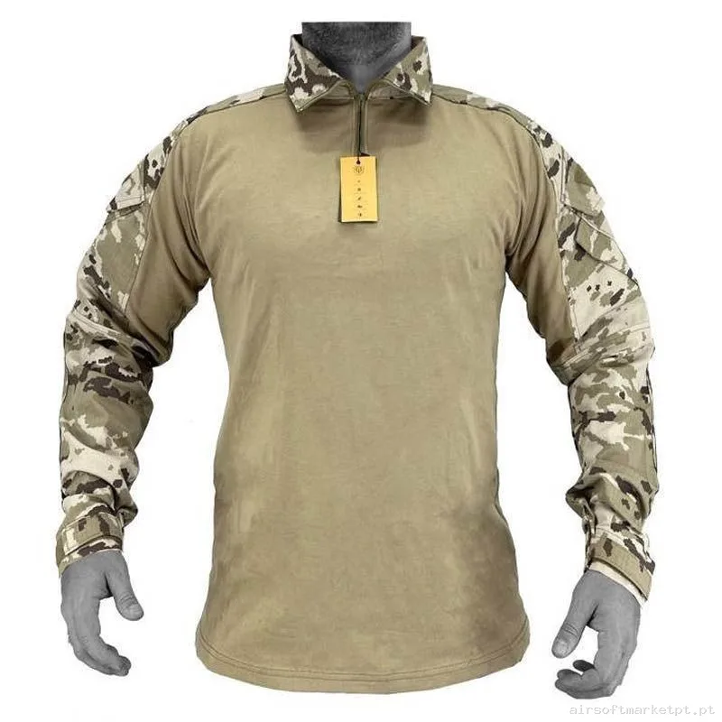 Camiseta Combate Conquer Dlx Arido Pixelado - M — Vestuário (Fardas) — Airsoft Market PT