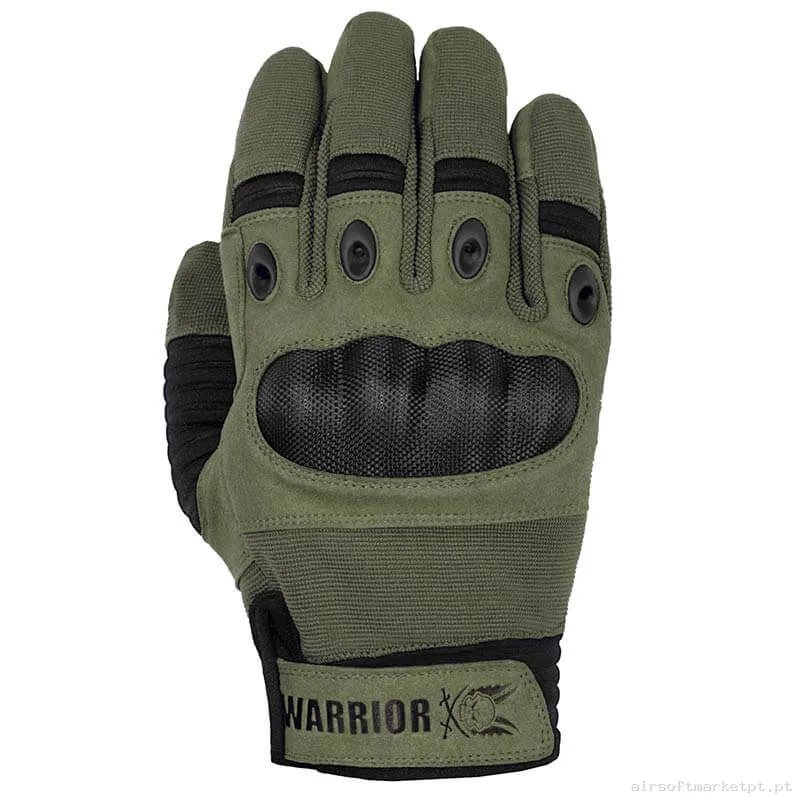 Luvas Warrior Assault Omega Hard Knuckle verde od — Gear Táctico — Airsoft Market PT