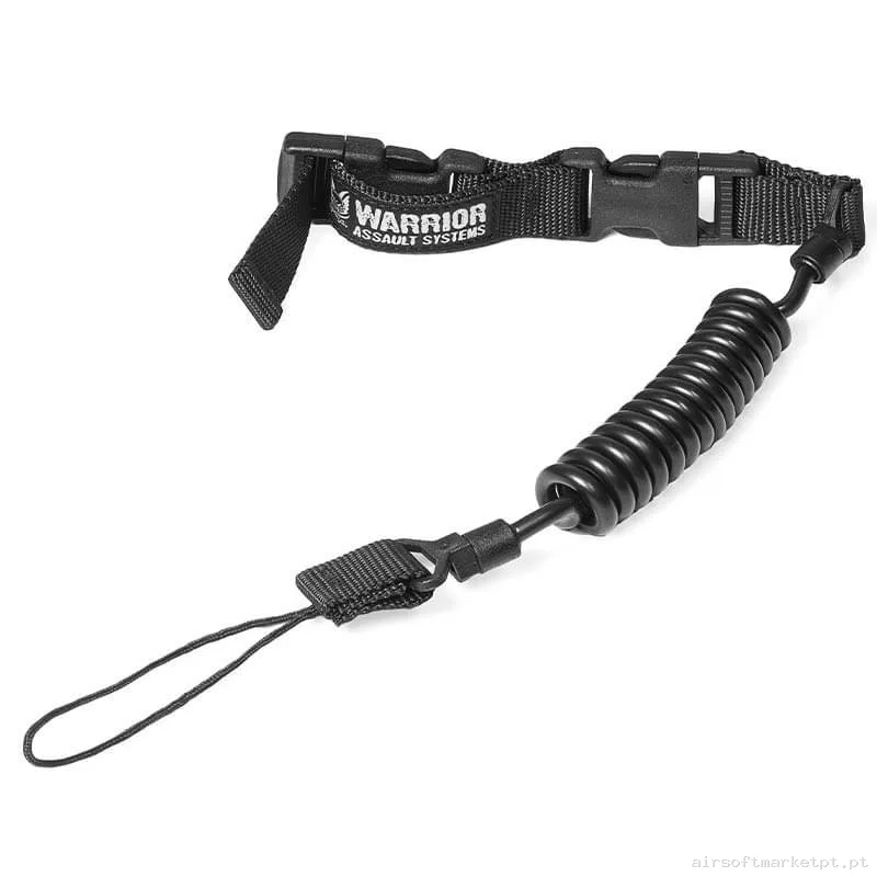 Correia Tática Lanyard Pistola Warrior Assault Antiperdida preto — Gear Táctico — Airsoft Market PT