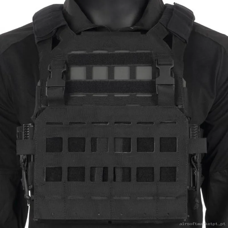 Colete Porta Placas Delta Tactics Force Mk3 preto — Coletes & Rigs — Airsoft Market PT