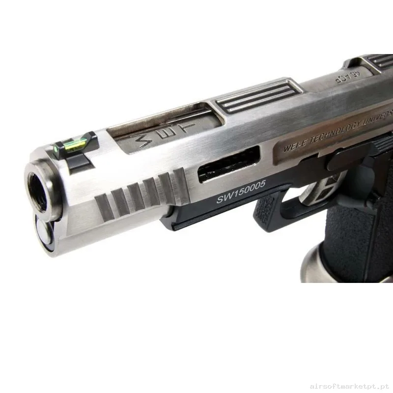 PISTOLA WE HI-CAPA 5.1 T.REX GAS Negra/Plata — Pistolas — Airsoft Market PT (foto 2)
