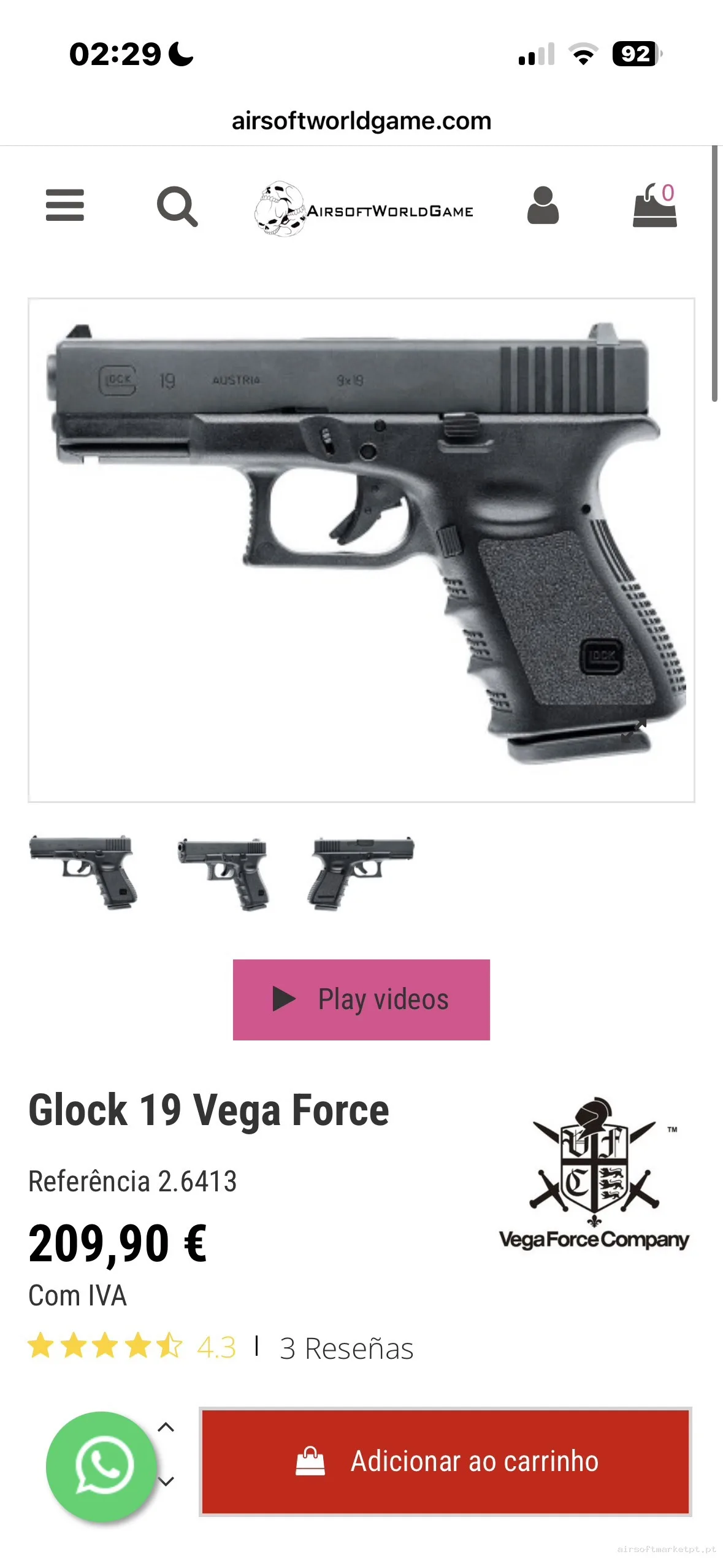 Glock 19 Vega Force — Pistolas — Airsoft Market PT (foto 6)