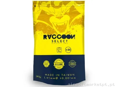 Bbs Muniçao 0,25 PVC Select Raccoon — Munição (BBs) — Airsoft Market PT