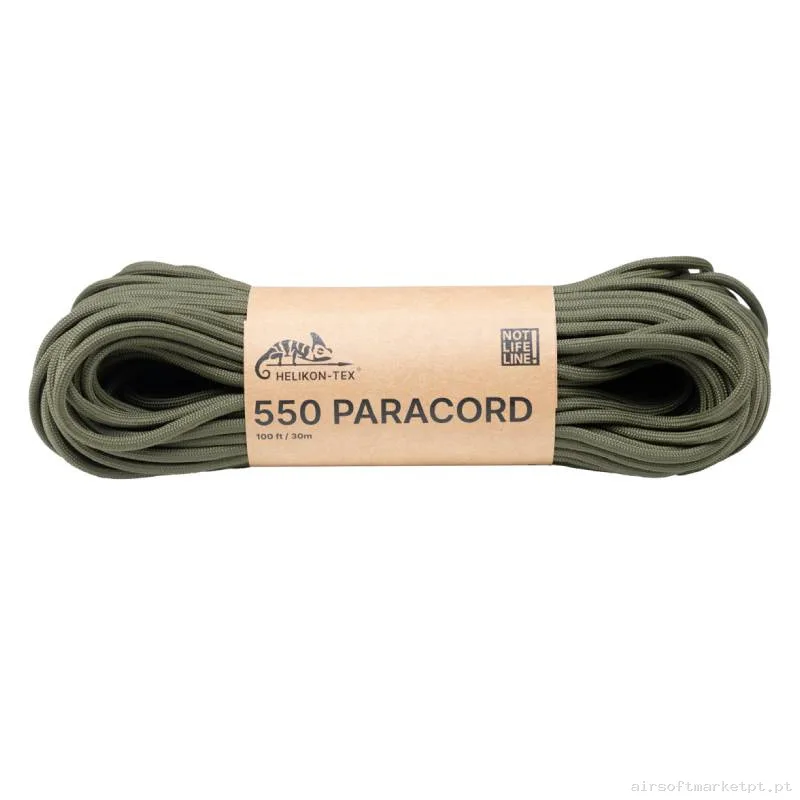 Corda Multiusos Helikon-Tex Paracord 550 100ft verde od — Acessórios & Componentes — Airsoft Market PT