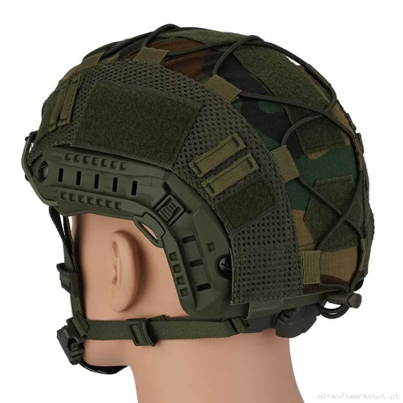 Cobertura de capacete Fast Velcro Cygnus Armory Woodland — Capacetes — Airsoft Market PT