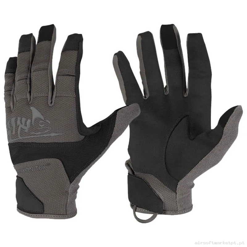 Luvas Helikon-Tex Range Tactical Gloves preto/Cinza — Gear Táctico — Airsoft Market PT