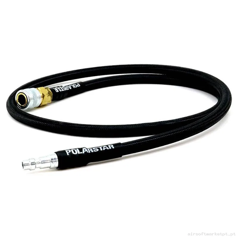 HPA Linha Us-QD Polarstar Tubo de Ar Trançado 42" preto — HPA & Linhas — Airsoft Market PT