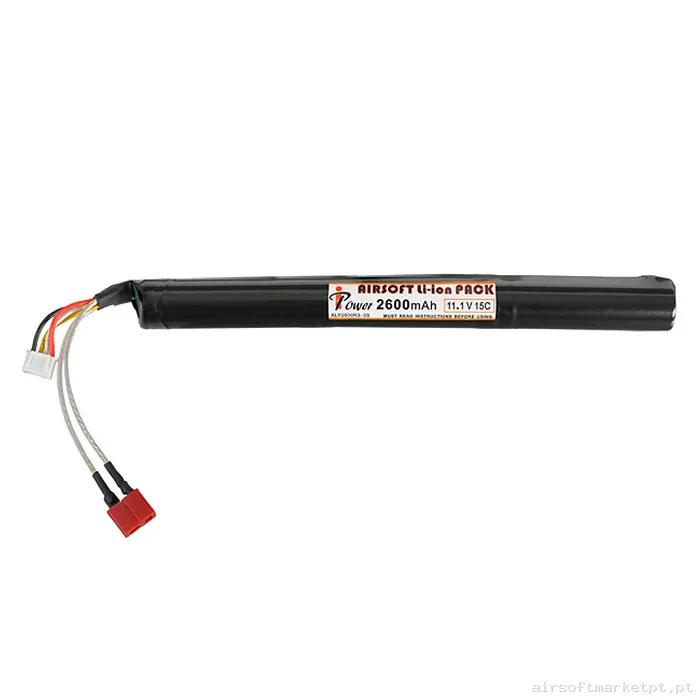 Bateria Li-Ion Stick Ipower 2600mah 11.1v 15c (T-Plug) — Baterias & Carregadores — Airsoft Market PT