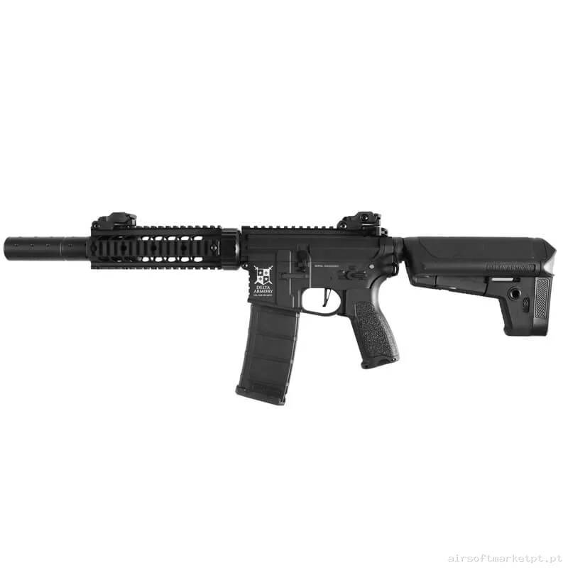 Réplica AEG M4 Delta Armory Bravo DA-B07 Silent Ops 7" Combo preta — Rifles de Assalto (AR/M4/AK) — Airsoft Market PT