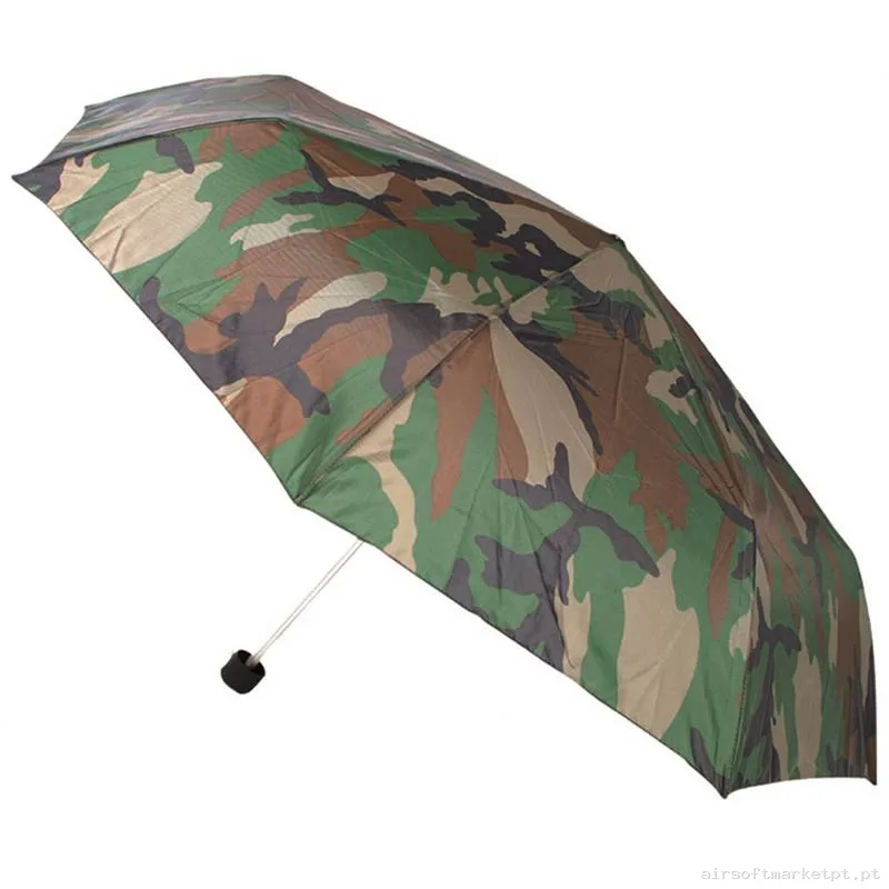 Guarda-chuva dobrável Mil-Tec com capa Woodland — Vestuário (Fardas) — Airsoft Market PT