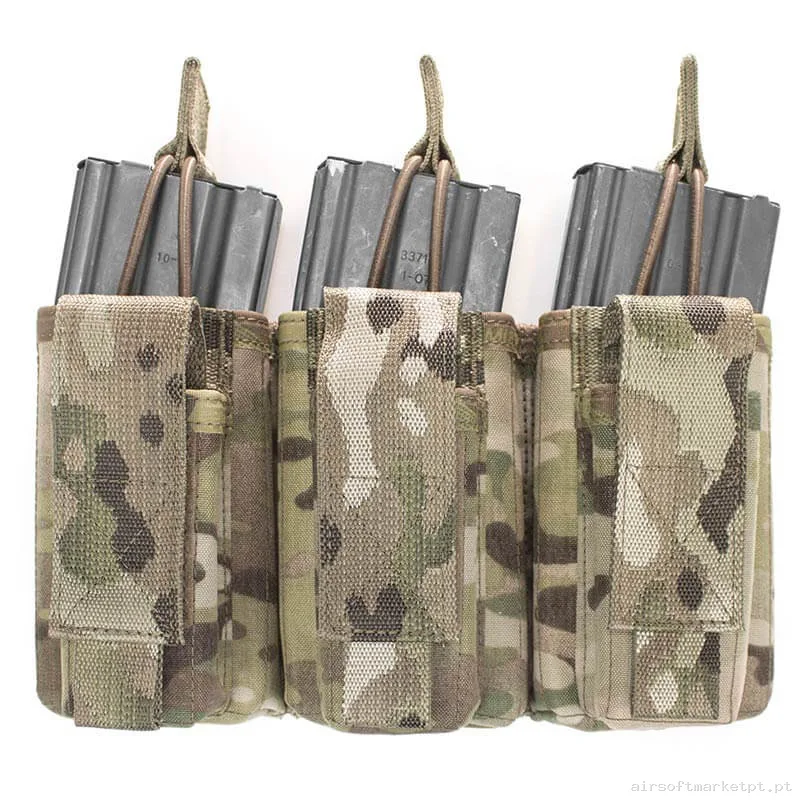 POUCH MAGAZINE POUCH TRIPLO M4 + PISTOLA 9MM WARRIOR ASSAULT TRIPLE OPEN MULTICAM — Coletes & Rigs — Airsoft Market PT