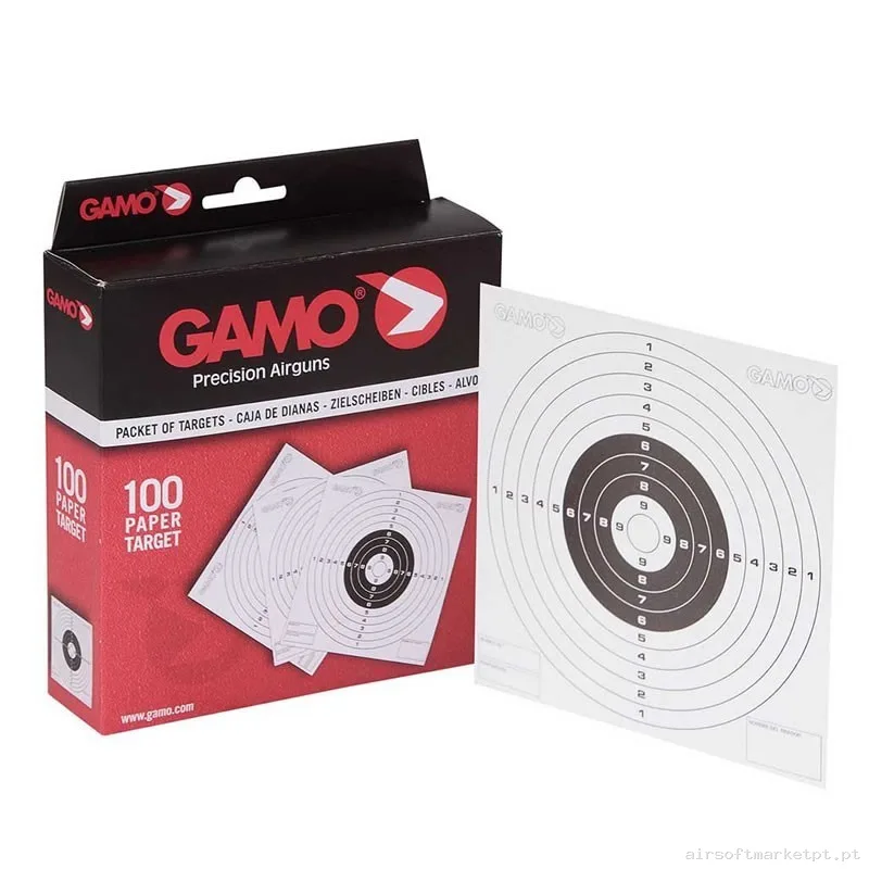 DIANA CARTON GAMO 100PCS 14X14CM BLANCA — Acessórios & Componentes — Airsoft Market PT