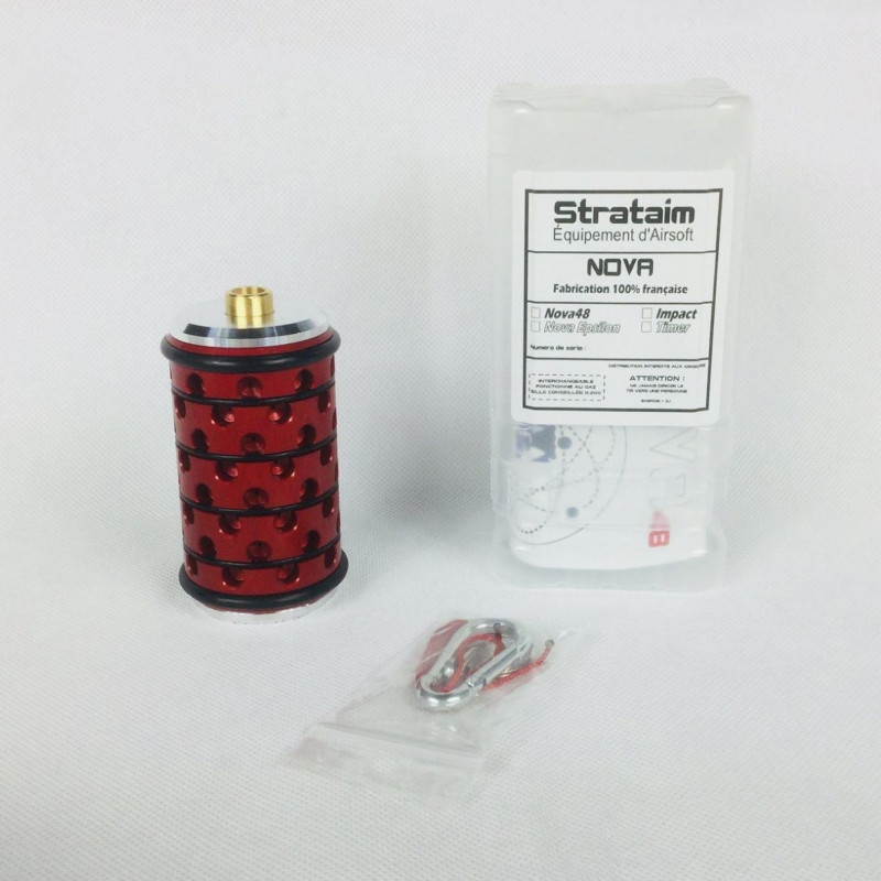 Granada Strataim Nova48 Gen2 Vermelha — Grenades & Lançadores — Airsoft Market PT
