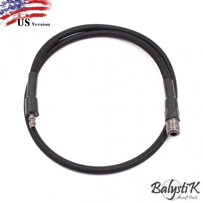 Linha HPA Balystik US Negra - Mangueira de 1000mm para Airsoft — Kits de Conversão — Airsoft Market PT