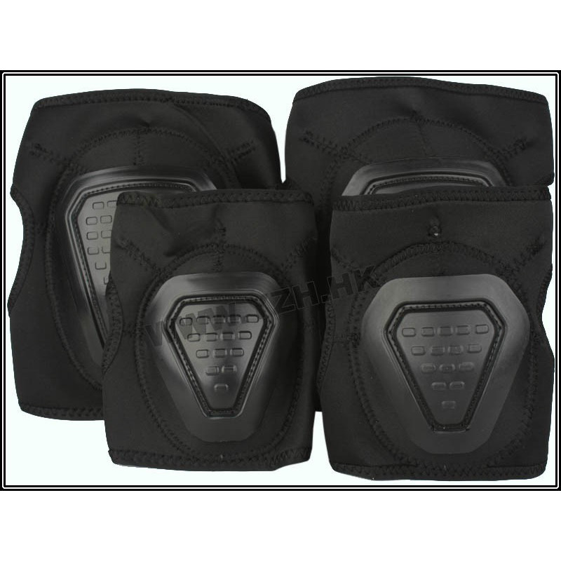 Conjunto Joelheiras e Cotoveleiras Preto — Vestuário (Fardas) — Airsoft Market PT