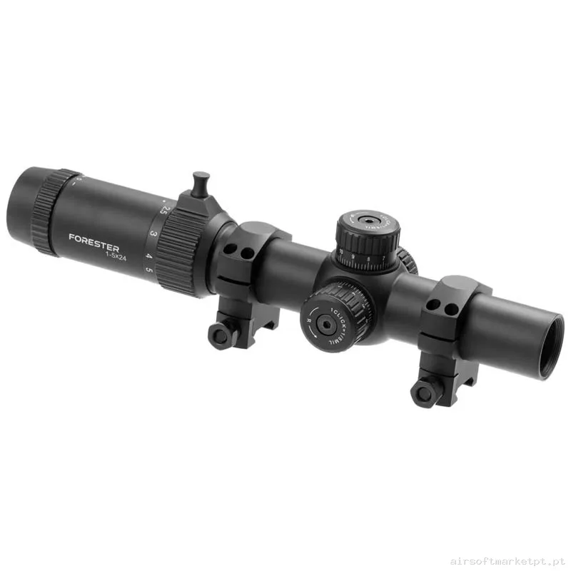 Mira telescópica 1-5X24 Vector Optics Forester Sfp Fiber Scope negra — Miras & Ópticas — Airsoft Market PT