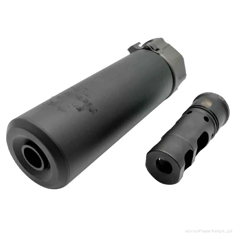 Supressor Externo Corto Angry Gun Full Marking Version negro — Acessórios & Componentes — Airsoft Market PT