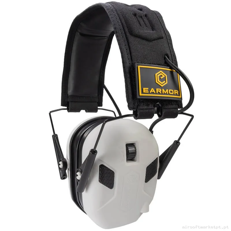 Protetor Auditivo Earmor M300x branco — Rádios & Comunicação — Airsoft Market PT