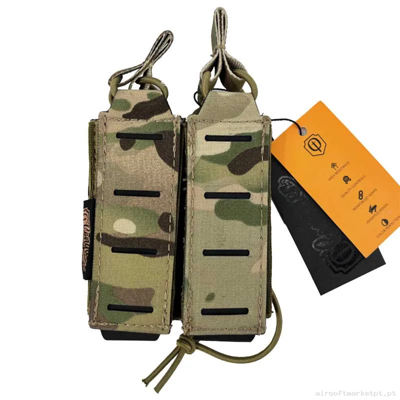 Pouch Magazine Pouch Doble Pistola Conquer Open Top Estilo multicam — Carregadores / Magazines — Airsoft Market PT