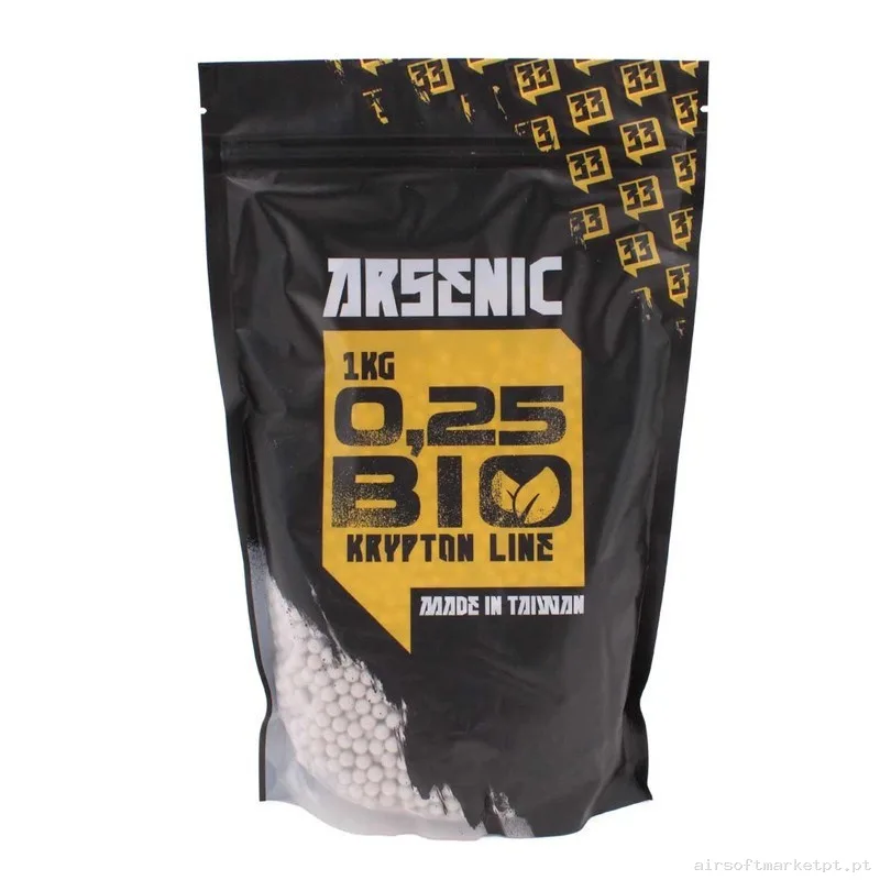 Bolas Arsenic Krypton Bio 0.25g 1kg Blanca — Munição (BBs) — Airsoft Market PT
