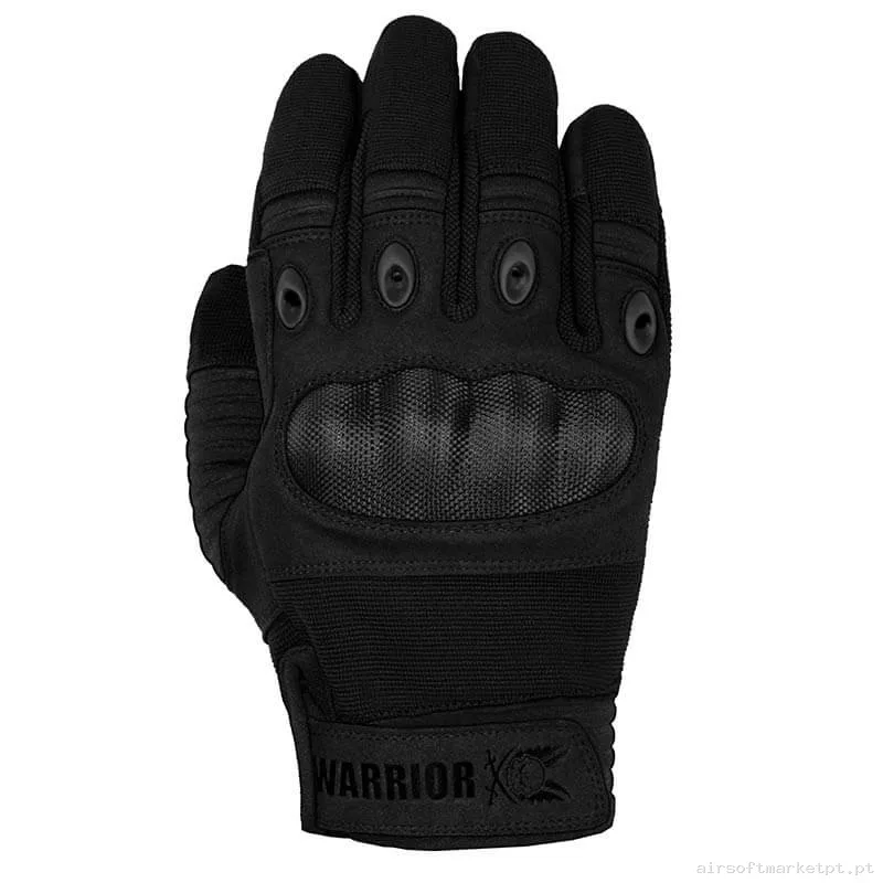 Luvas Warrior Assault Omega Hard Knuckle preto — Gear Táctico — Airsoft Market PT