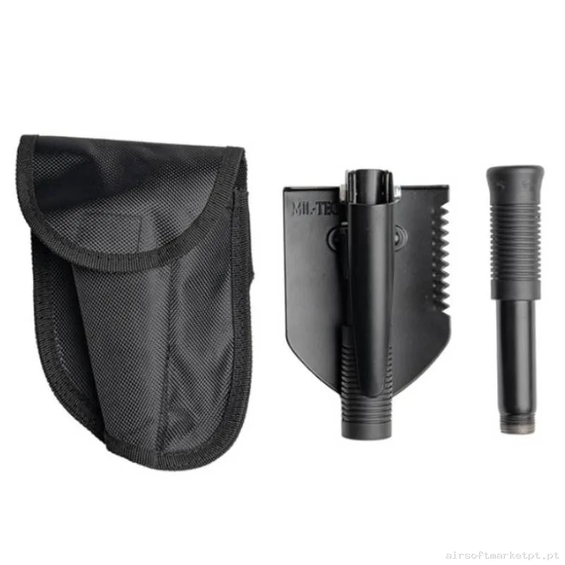 Pá da Multifuncional Mil-Tec Dobrável preta — Ferramentas — Airsoft Market PT