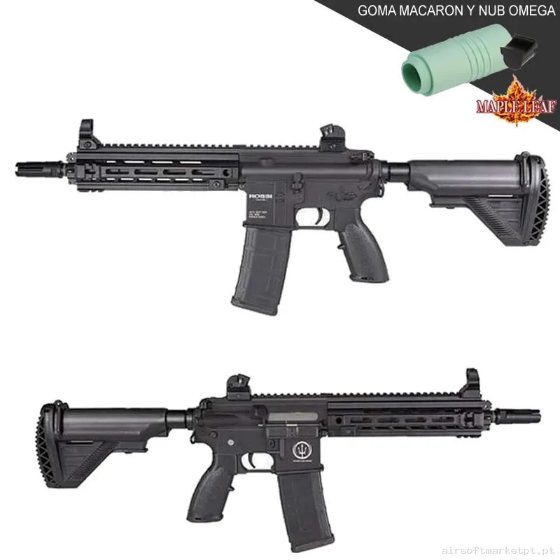 Réplica ROSSI 416 NEPTUNE 9" DEVGRU NEGRA- MAPLE LEAF UPGRADE - GATILLO ELECTRÓNICO — Rifles de Assalto (AR/M4/AK) — Airsoft Market PT
