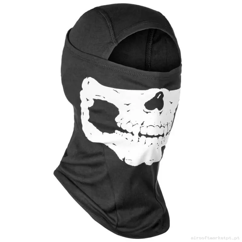 Balaclava Invader Gear Mps Death Algodão negro — Proteção Ocular & Facial — Airsoft Market PT